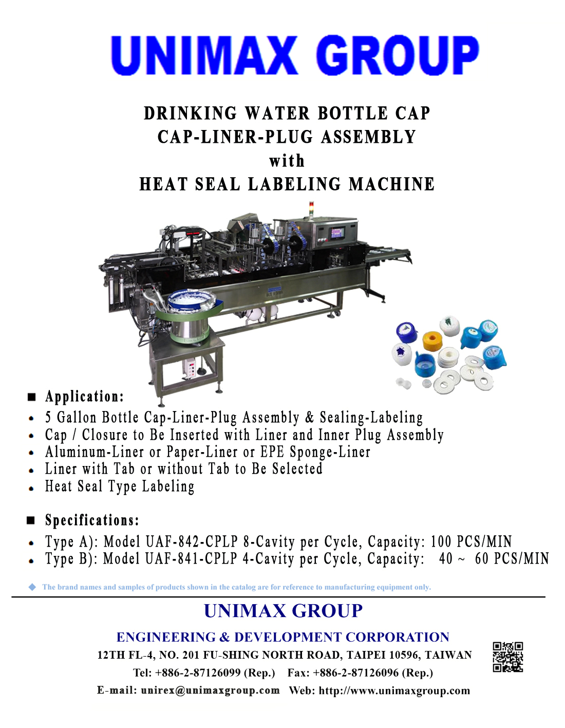 5-Gallon Drinking Water Bottle Cap Automatic Liner-Cap Assembly & Seal Labeling Machine